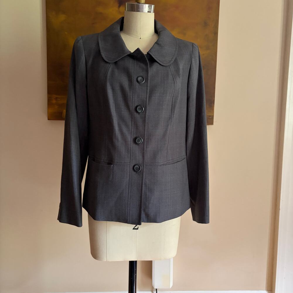 Pendleton Gray Wool Blazer Jacket Vintage Size 6 - Picture 2 of 7